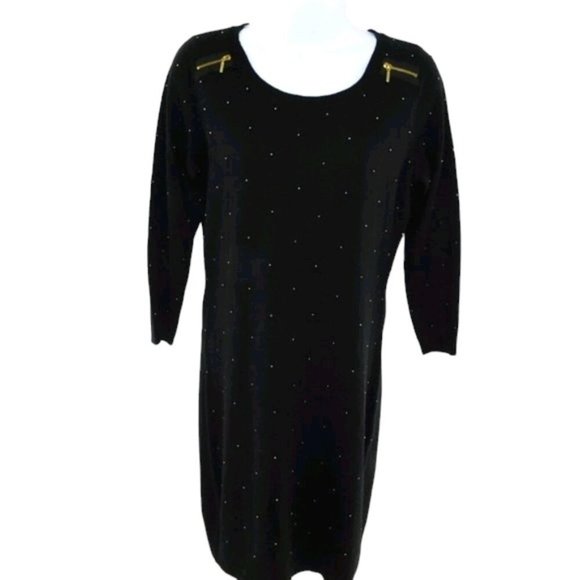 Design History Black Embellished Sweater Dress - Picture 7 of 7